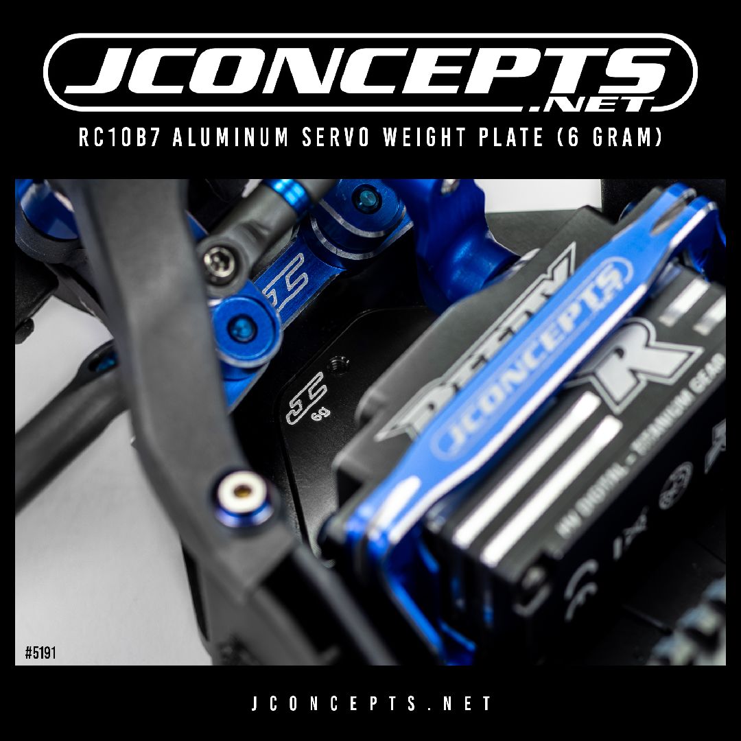 JConcepts - RC10B7 aluminum servo weight plate (6g) - black