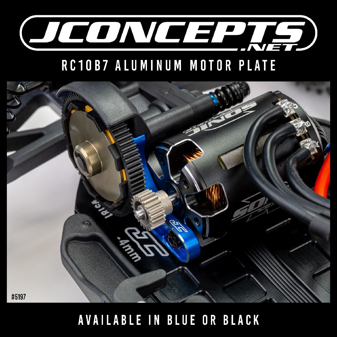 JConcepts - RC10B7 aluminum motor plate - blue