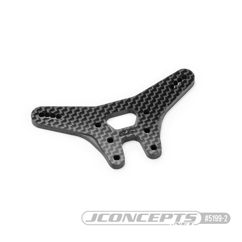 JConcepts RC10B7 carbon fiber rear shock tower - black - Click Image to Close