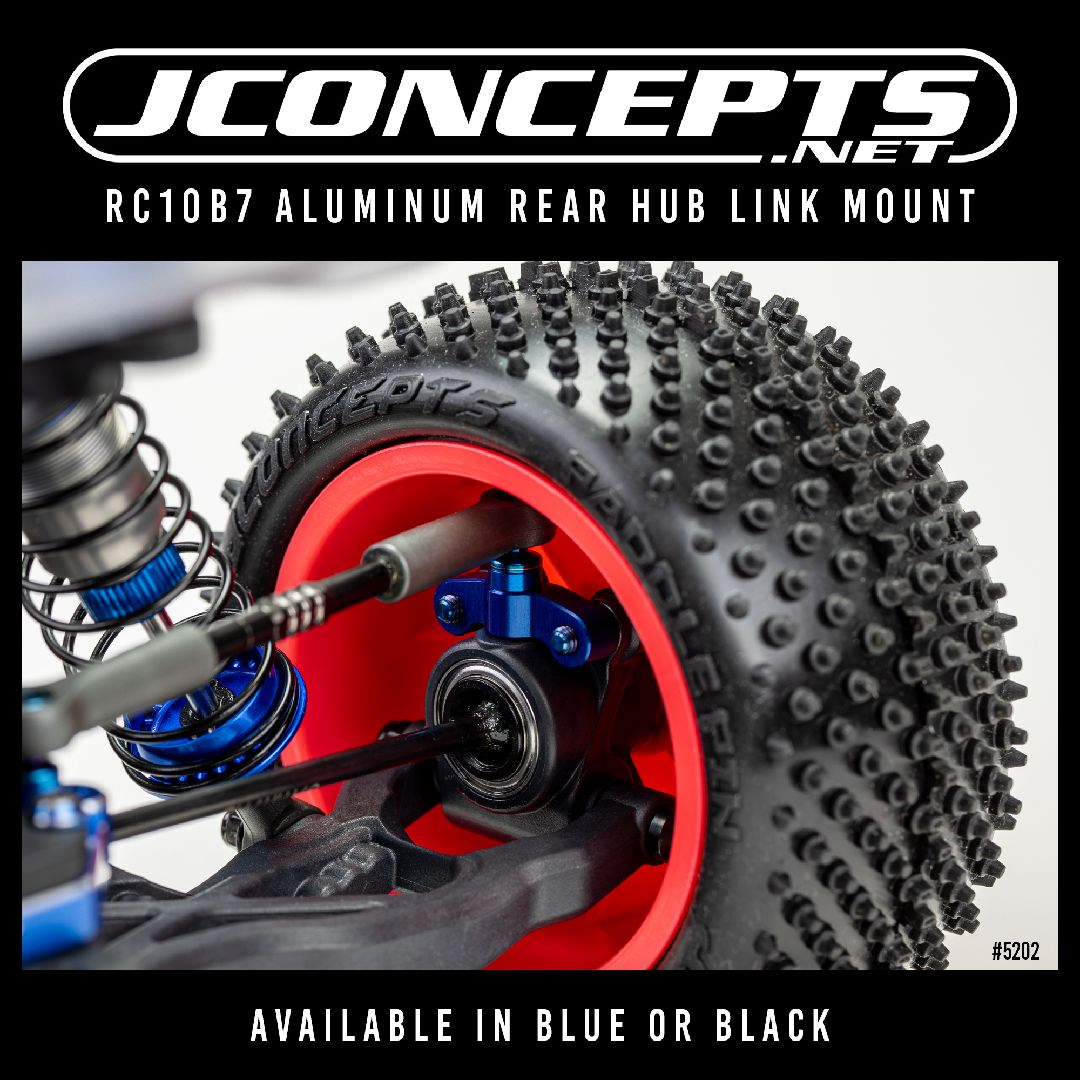 JConcepts - RC10B7 aluminum rear hub link mount - blue