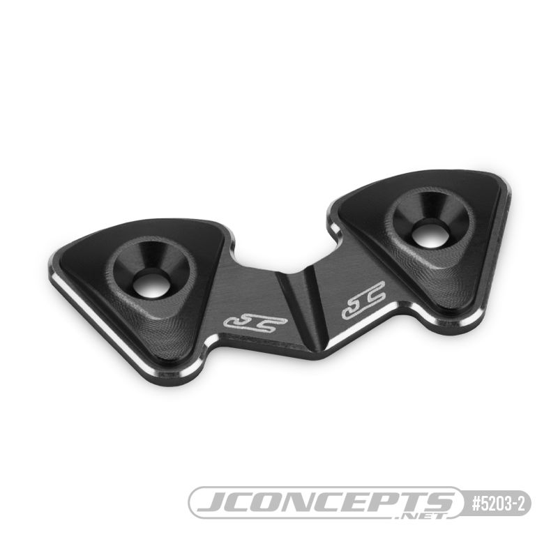 JConcepts - RC10B7 aluminum 1-piece rear wing button - black - Click Image to Close