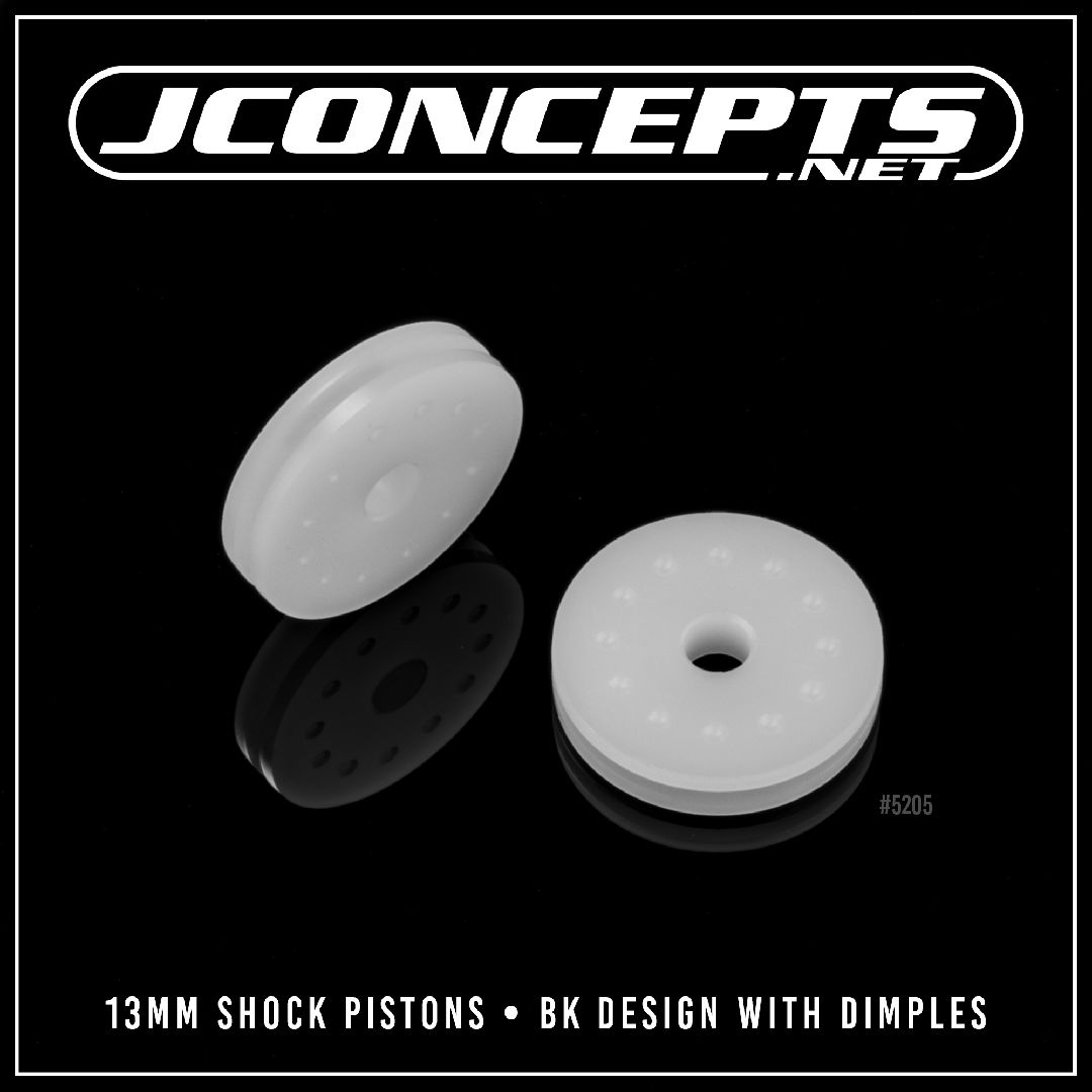 JConcepts 13mm shock pistons, BK design with dimples, 2pc