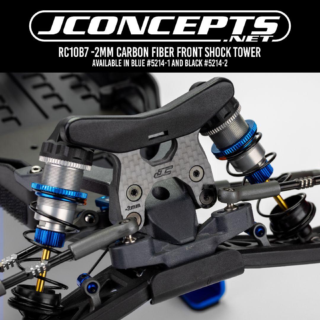 JConcepts – RC10B7 -2mm carbon fiber front shock tower - blue