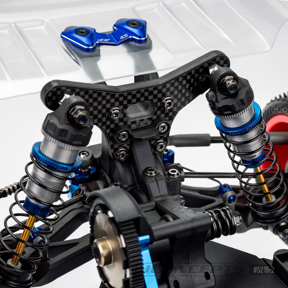 JConcepts – RC10B7 -2mm carbon fiber rear shock tower - blue