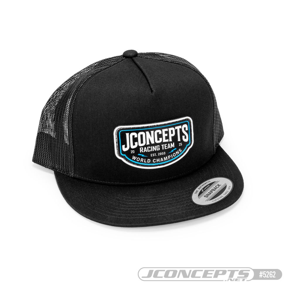 JConcepts - 2025 hat - flat bill, mesh, snap-back - Black