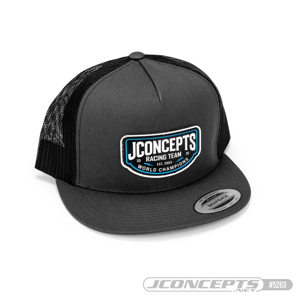 JConcepts - 2025 hat - flat bill, mesh, snap-back - Gray