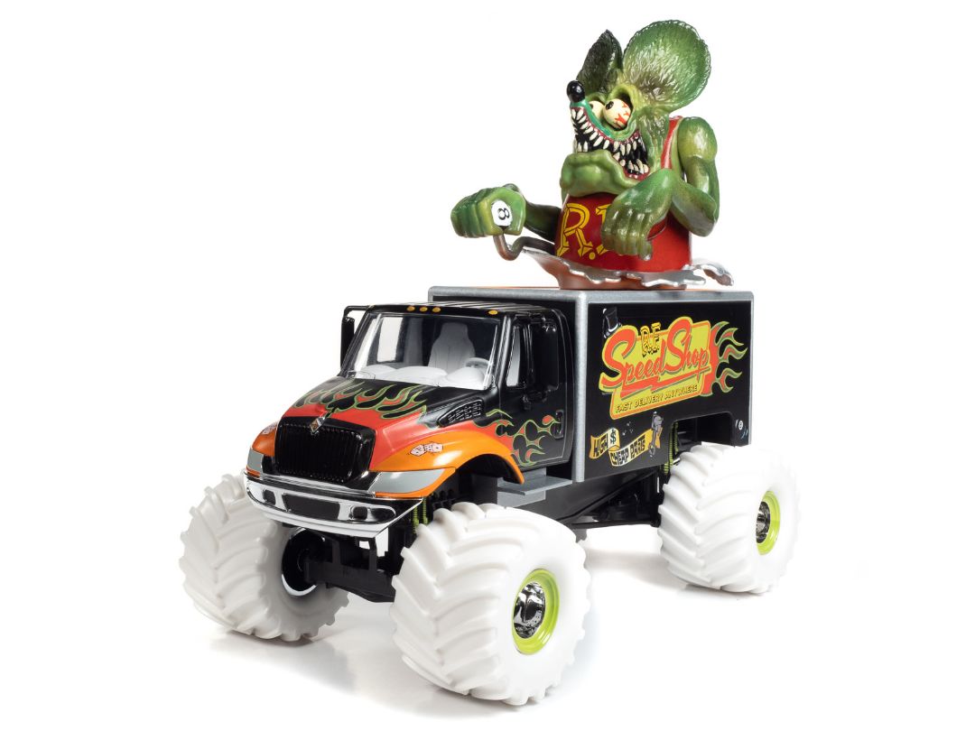 Johnny Lightning 1/24 Rat Fink Speed Shop Monster Truck - Flat Black w/ Rat Fink Speed Shop Graphics