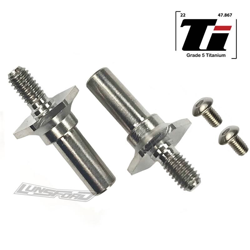 Lunsford Titanium Front Axles for ALL Team Associated RC10B6 / B6.1 / B6.2 / B6.3 / DR10 Versions