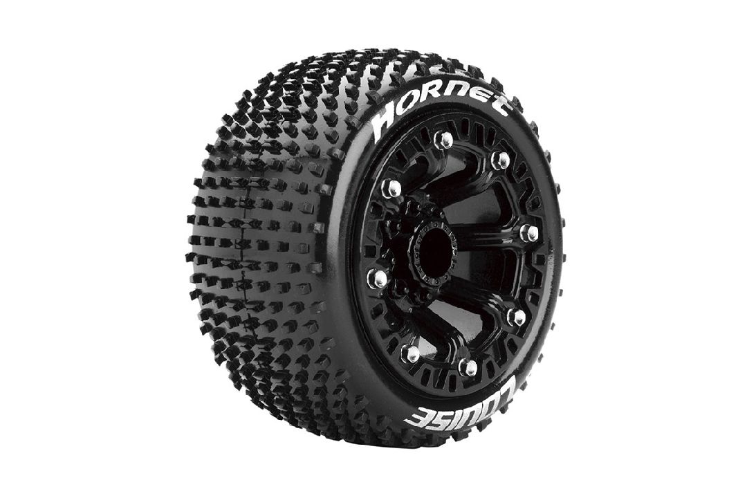 Louise R/C ST-Hornet 2.2"-12mm Hex Black Wheels (Front/Rear)(2) - Click Image to Close