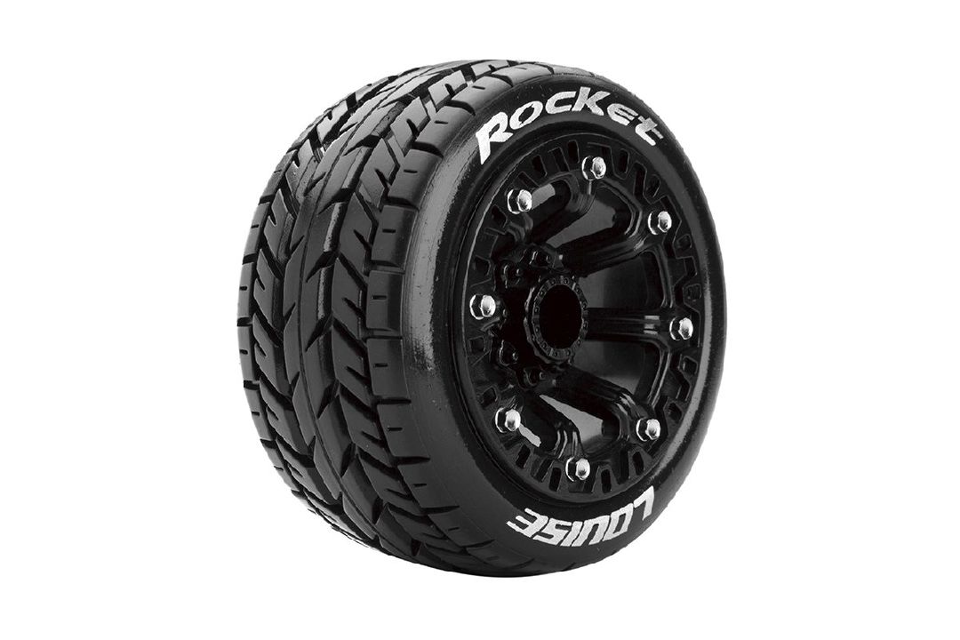 Louise R/C ST-Rocket 2.2"-12mm Hex Black Wheels (Front/Rear)(2) - Click Image to Close