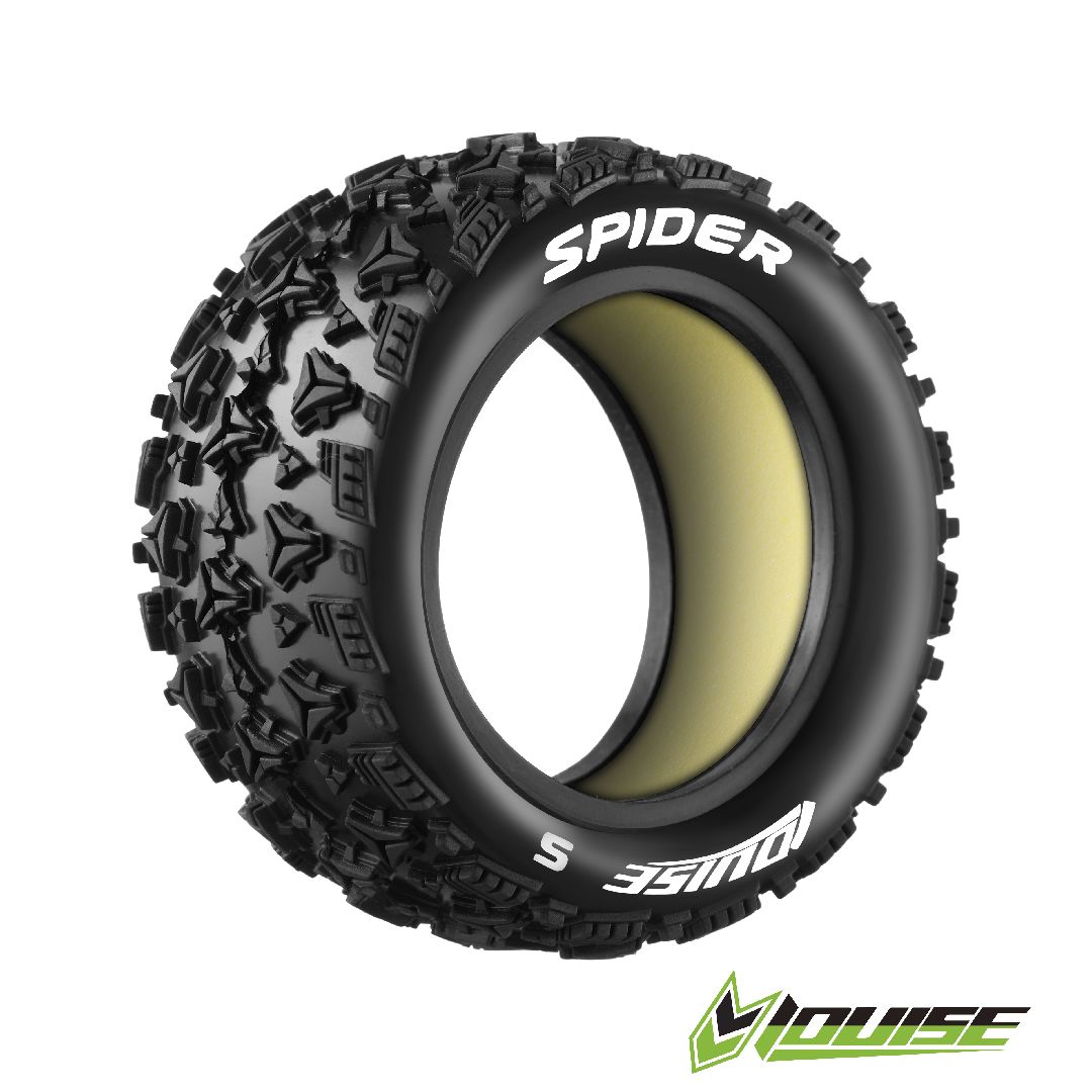 Louise R/C E-Spider Buggy (Soft Compound) Tire (Front, 4WD) (2)