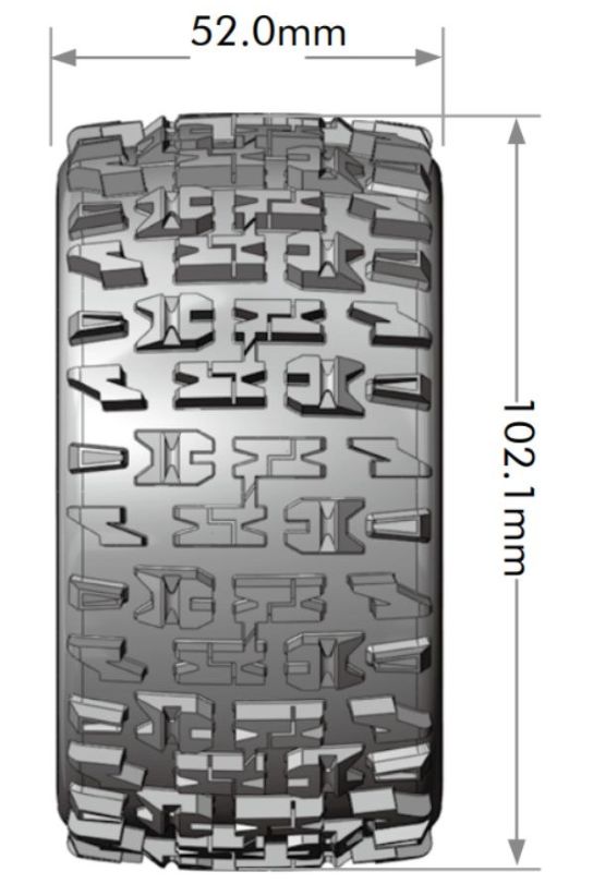 Louise R/C ST-Uphill 2.8" Removable Hex Black Whls 4.0" OD(2)