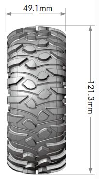 Louise R/C CR-Rowdy 1.9" Tire Only, 4.8" OD (2) - Click Image to Close