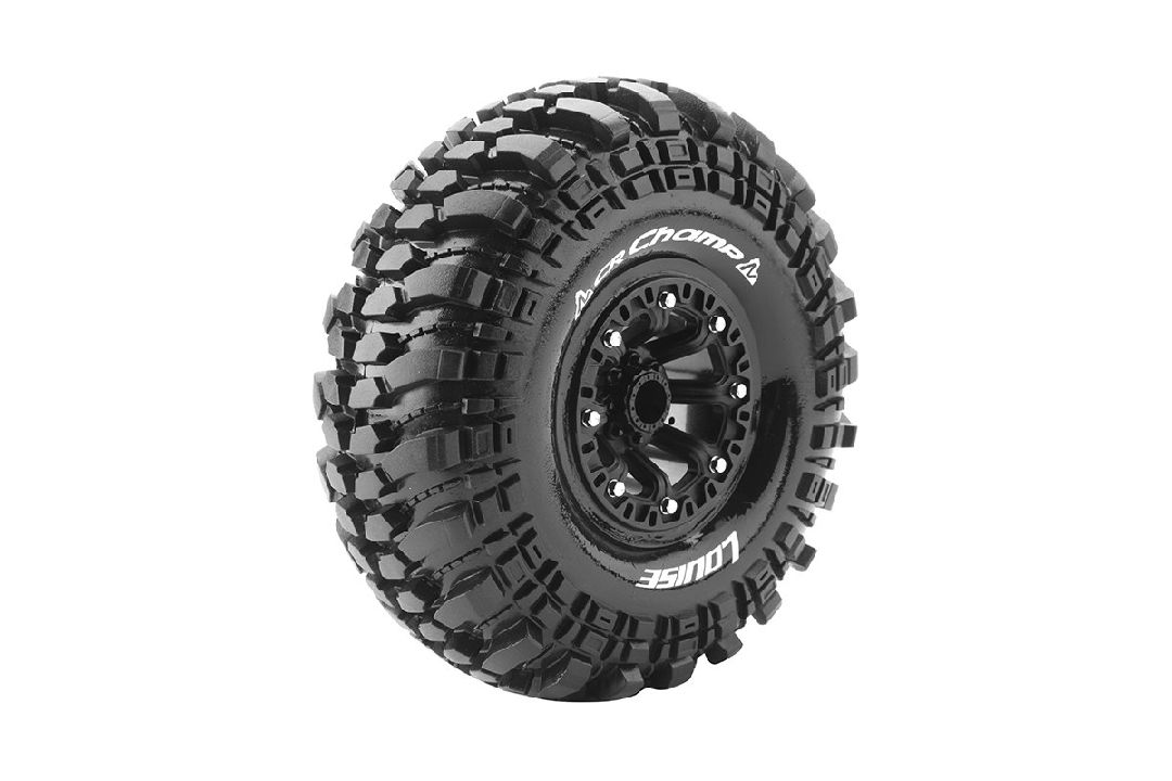 Louise R/C CR-Champ 2.2"-12mm Hex on Black Wheels 5.9" OD (2) - Click Image to Close