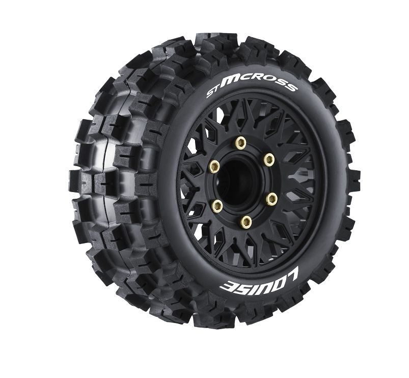 Louise R/C ST-Mcross 2.8" Removable Hex Black Whls 4.1" OD(2)