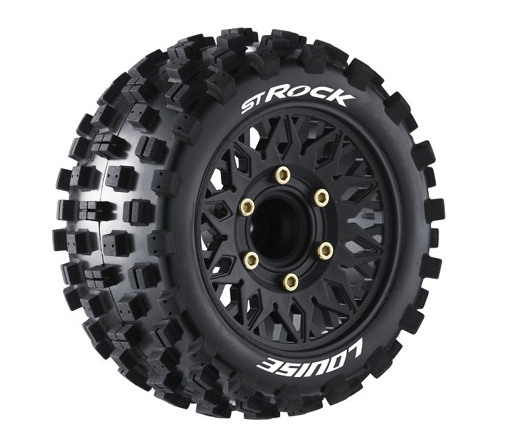 Louise R/C ST-Rock 2.8" Removable Hex Black Whls 4.1" OD(2)