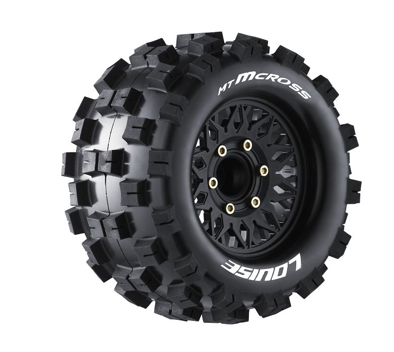 Louise R/C MT-Mcross 2.8" Removable Hex Black Whls 4.9" OD(2)