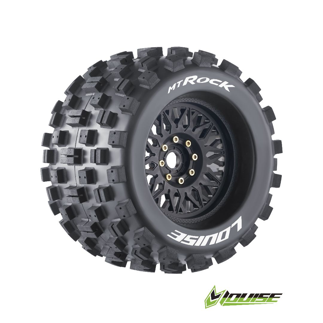 Louise R/C MT-Rock 3.8" Removable Hex Black Whls 6.8" OD(2)