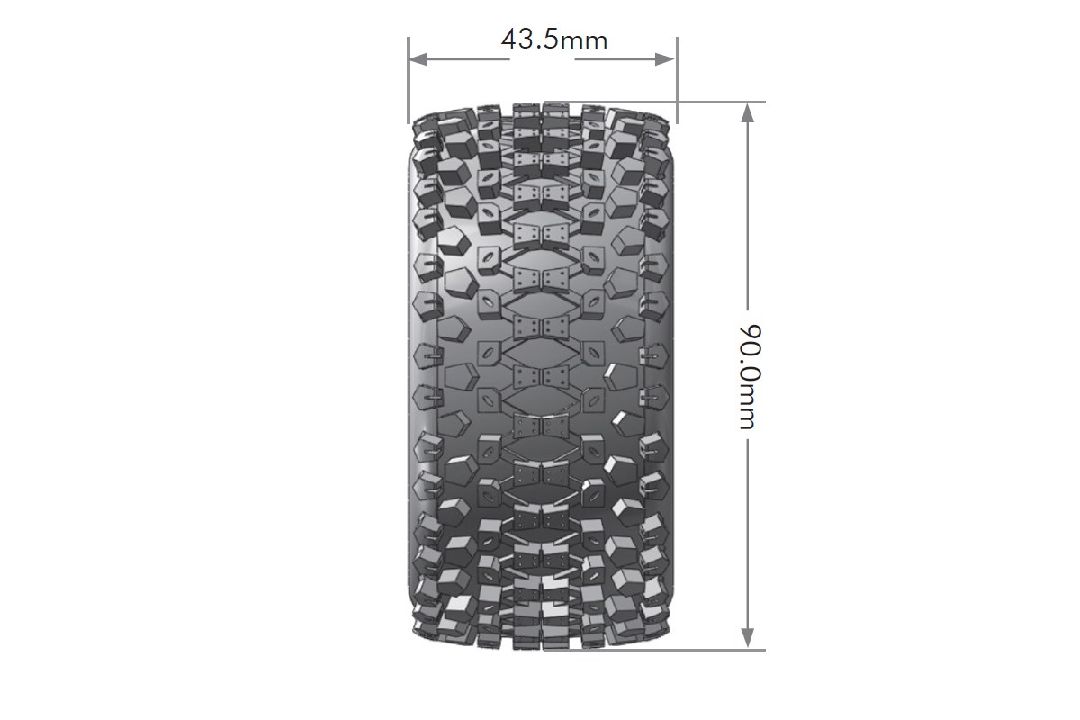 Louise R/C ST-Uphill 2.2"-12mm Hex Black/Chrome (Front/Rear)(2) - Click Image to Close