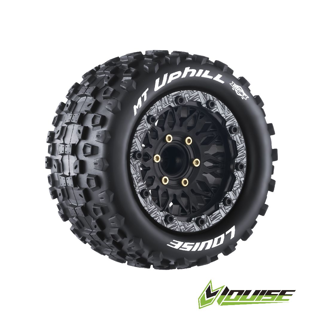 Louise R/C MT-Uphill 2.8" Removable Hex Black Whls 5.4" OD(2)