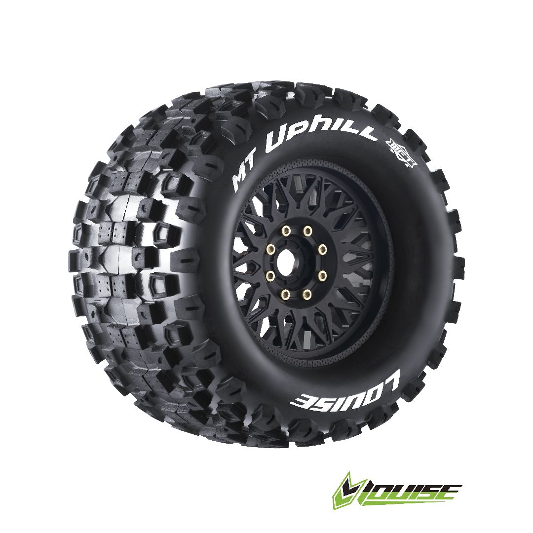 Louise R/C MT-Uphill 3.8" Removable Hex Black Whls 6.7" OD(2)