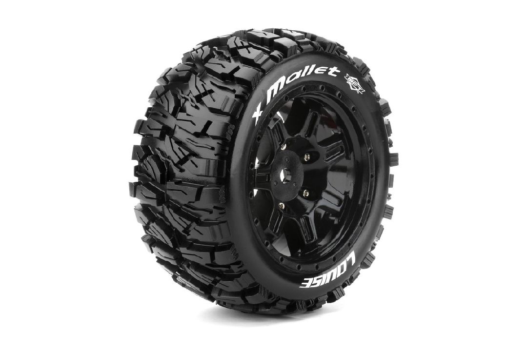 Louise R/C X-Mallet 4.3" on Black Wheels (For X-Maxx)(2) - Click Image to Close