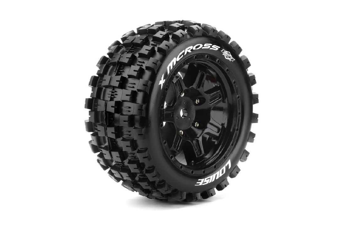 Louise R/C X-Mcross 4.3" on Black Wheels (For X-Maxx)(2) - Click Image to Close