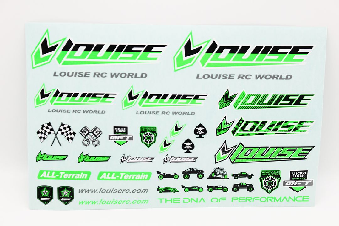 Louise R/C Sticker Sheet Neon Green