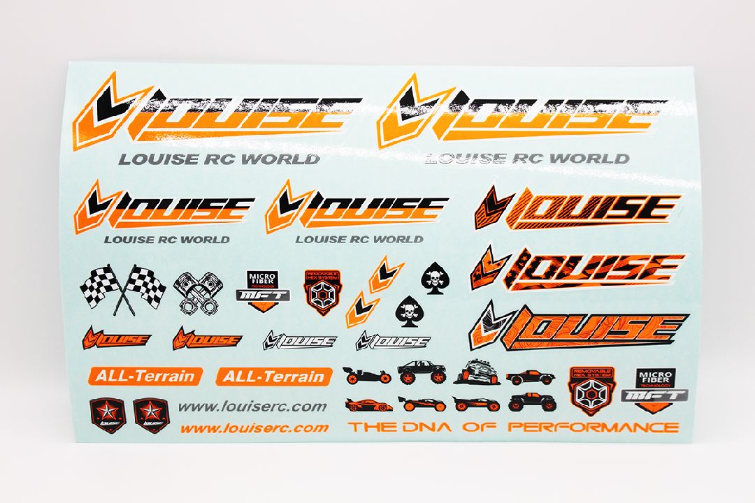 Louise R/C Sticker Sheet Neon Orange