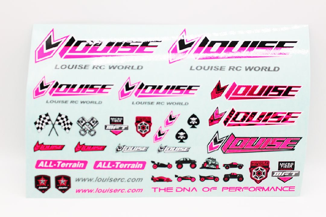 Louise R/C Sticker Sheet Neon Pink