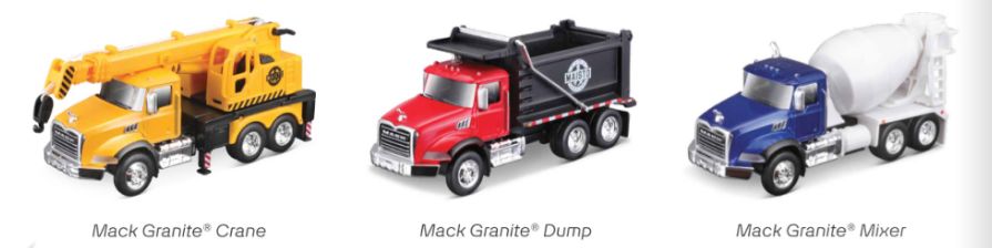 Maisto City Services MACK Trucks (24 Pack)