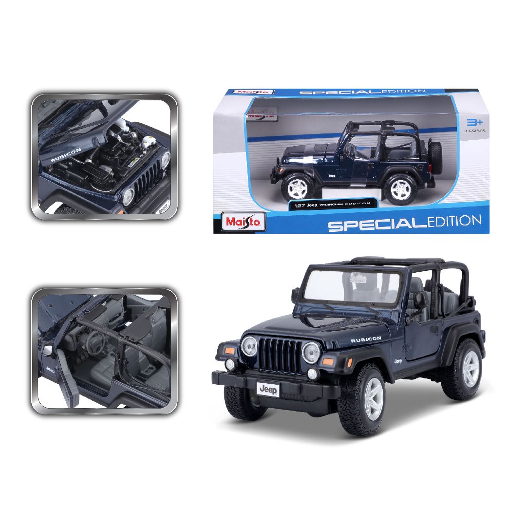 Maisto 1/27 SE Jeep Wrangler Rubicon (Metallic Blue)