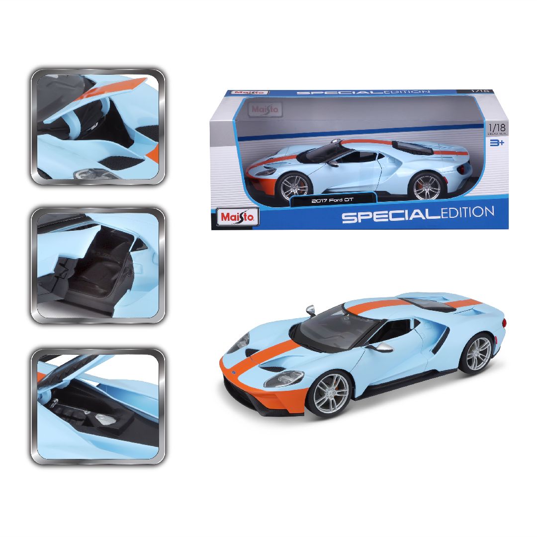 Maisto 1/18 SE 2019 Ford GT (Blue/Orange)