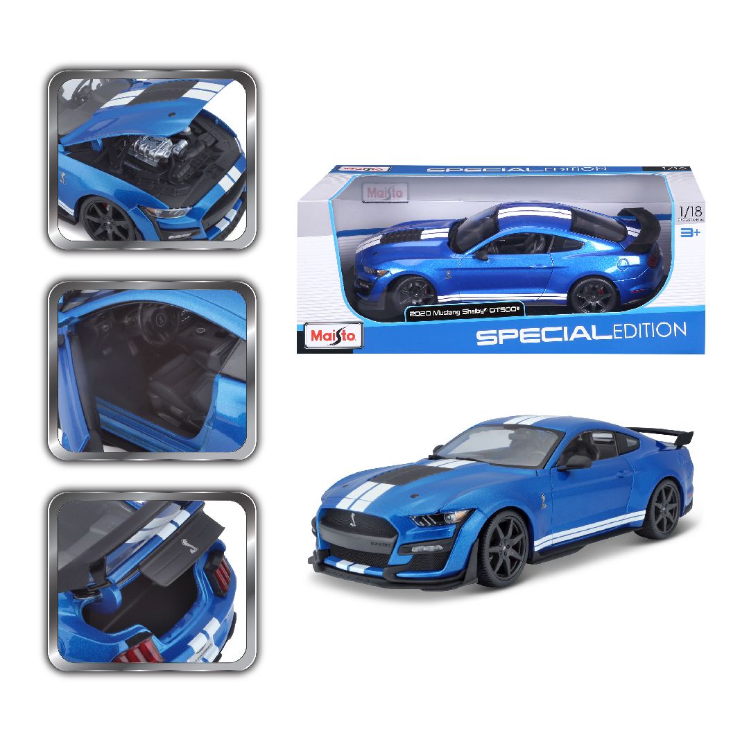 Maisto 1/18 SE 2020 Mustang Shelby GT500 (CFTP) (Blue)