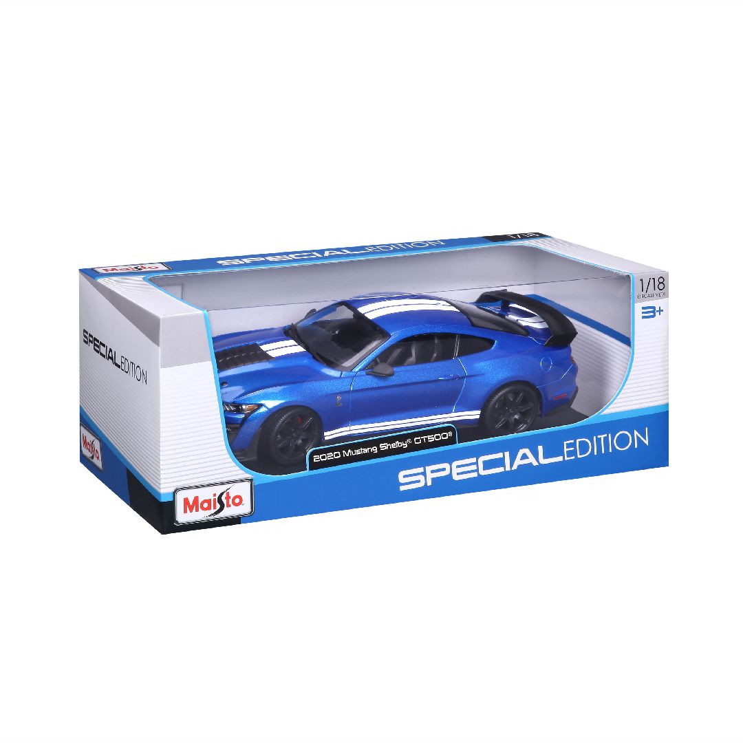 Maisto 1/18 SE 2020 Mustang Shelby GT500 (CFTP) (Blue)