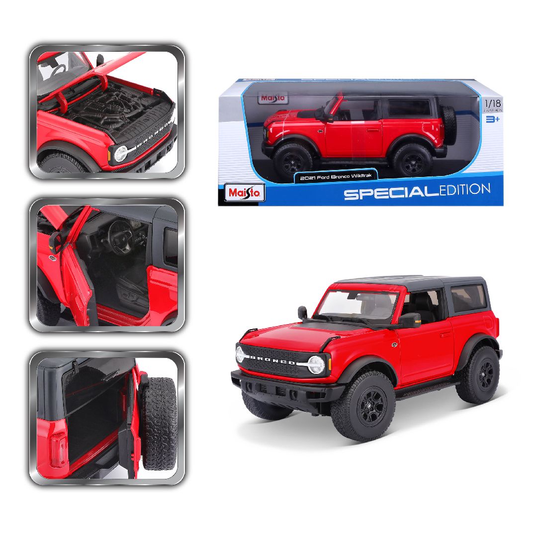 Maisto 1/18 SE 2021 Ford Bronco Wildtrak 2dr (Red)