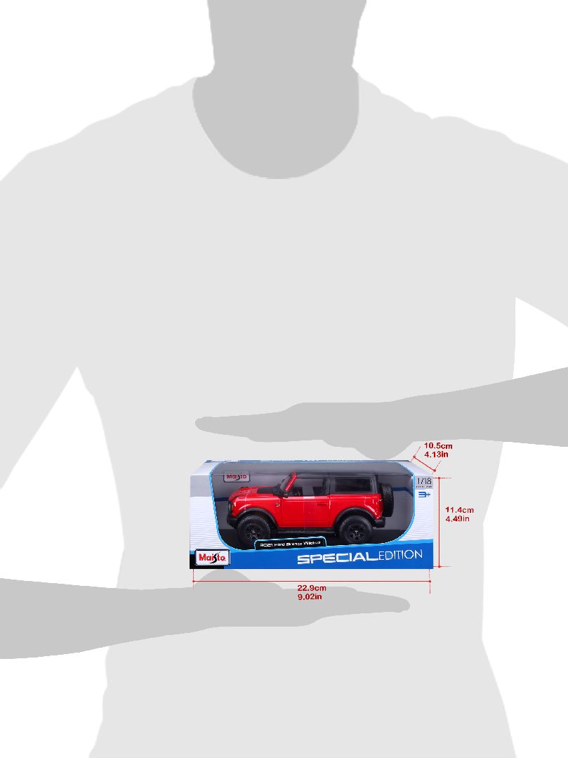 Maisto 1/18 SE 2021 Ford Bronco Wildtrak 2dr (Red)