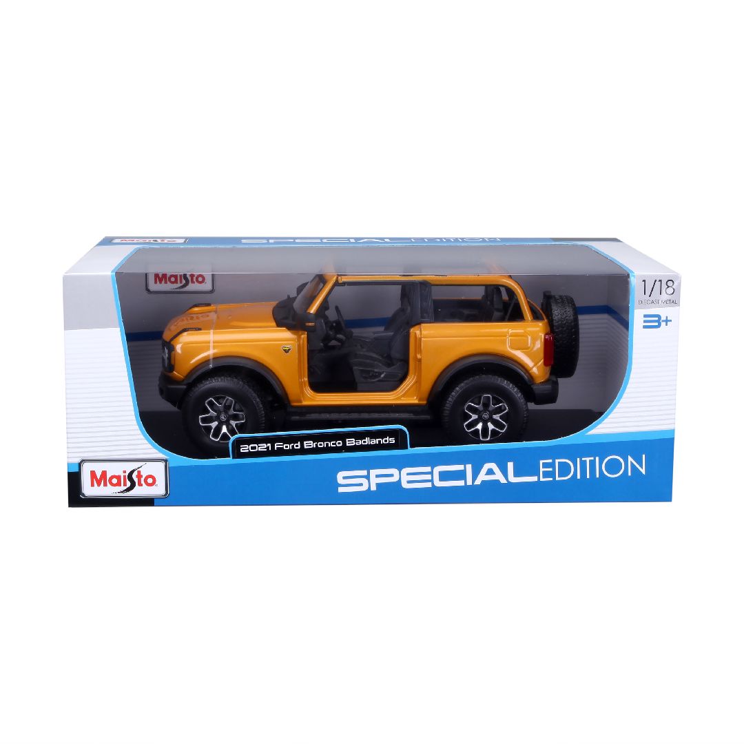 Maisto 1/18 SE 2021 Ford Bronco Badlands (w/o drs) (Orange)