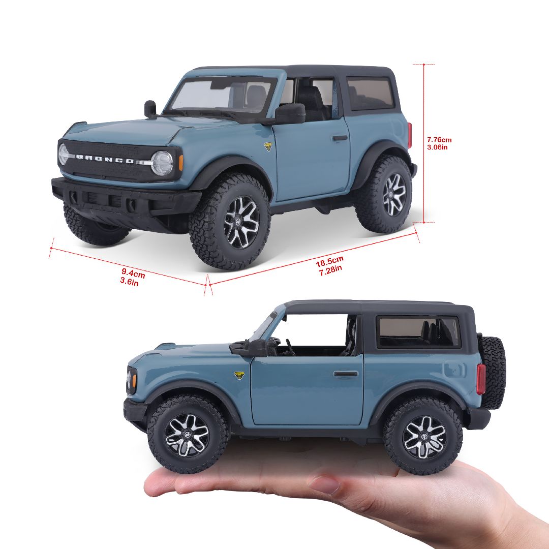 Maisto 1/24 SE 2021 Ford Bronco Badlands 2 dr. (A51 Blue)