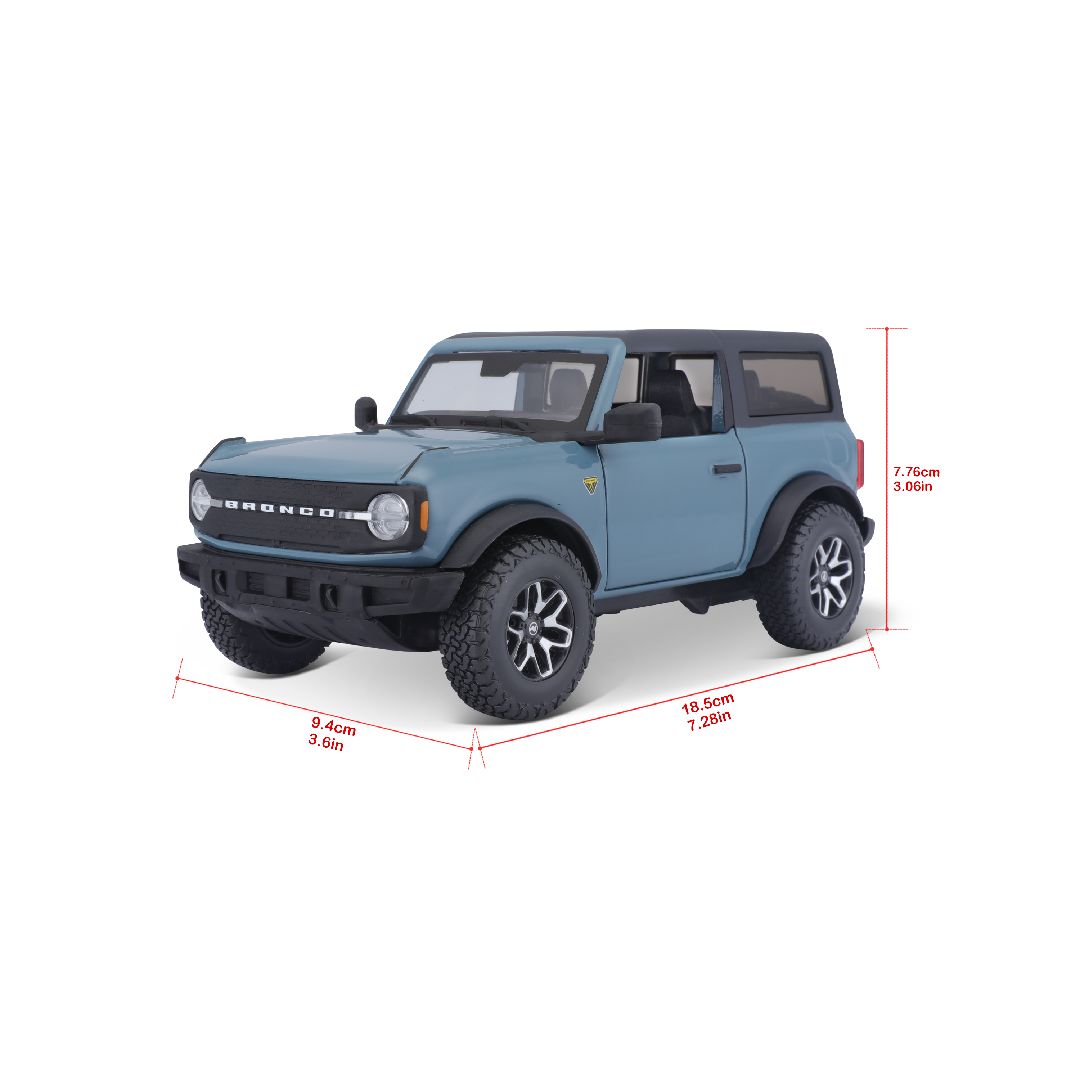 Maisto 1/24 SE 2021 Ford Bronco Badlands 2 dr. (A51 Blue)