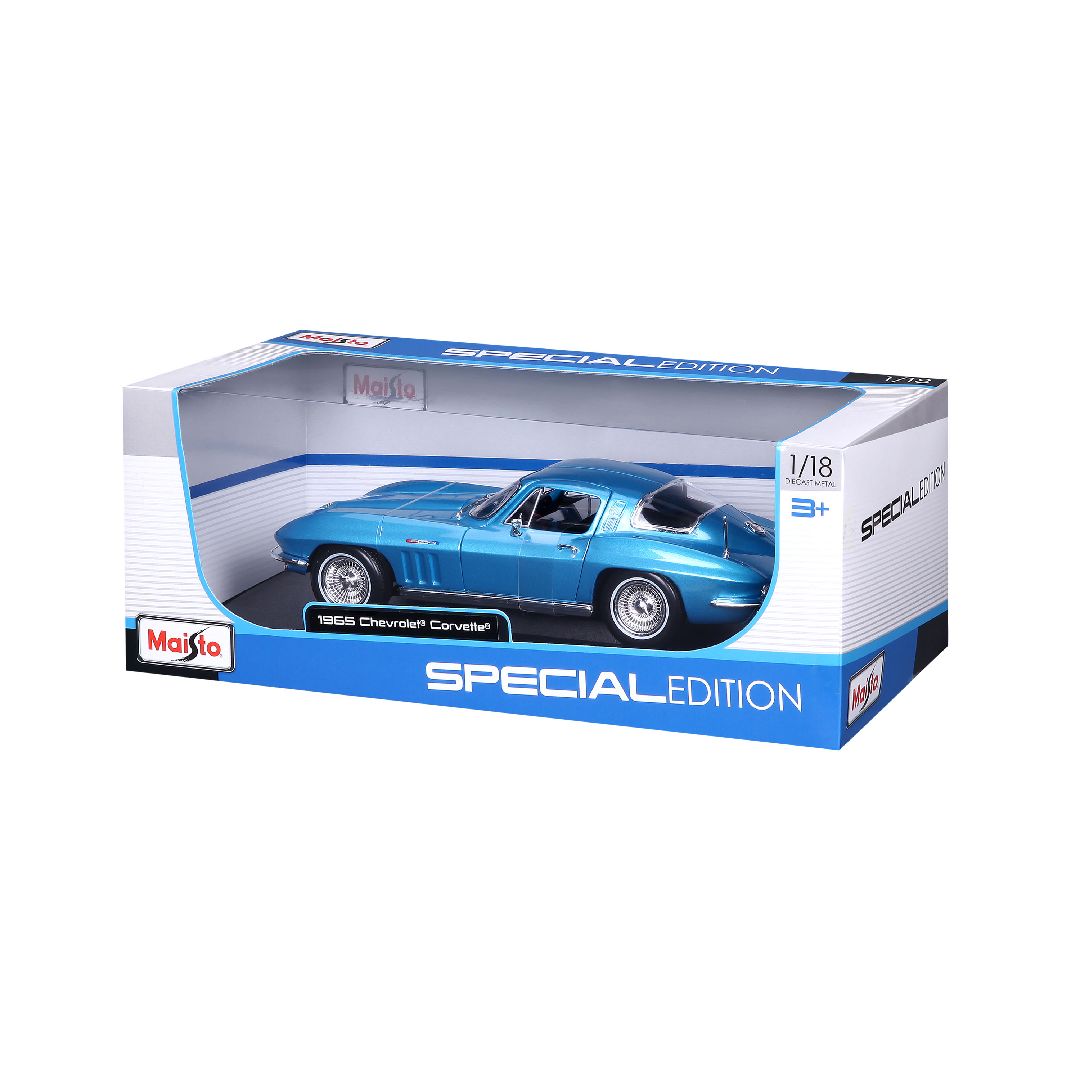 Maisto 1/18 SE 1965 Chevrolet Corvette (Metallic Light Blue)