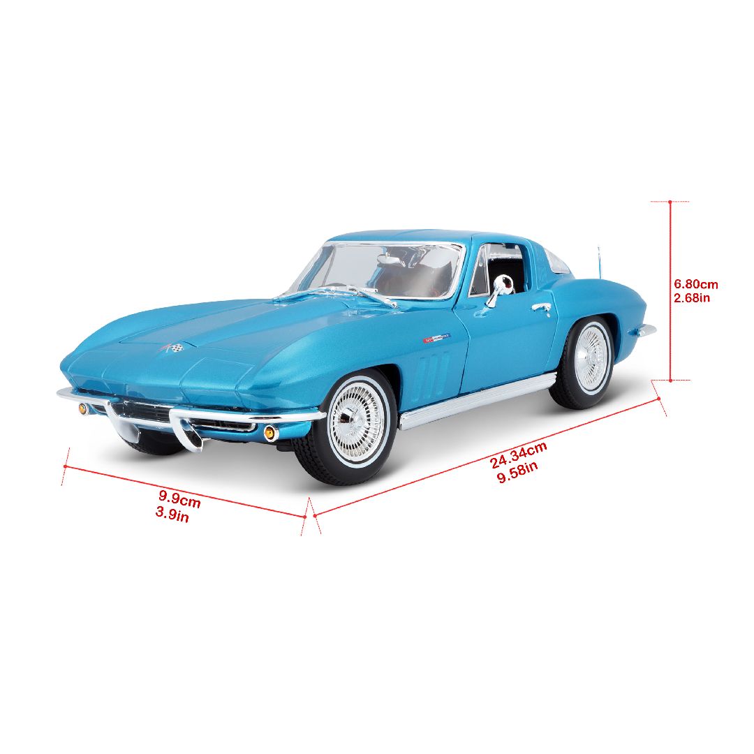 Maisto 1/18 SE 1965 Chevrolet Corvette (Metallic Light Blue)