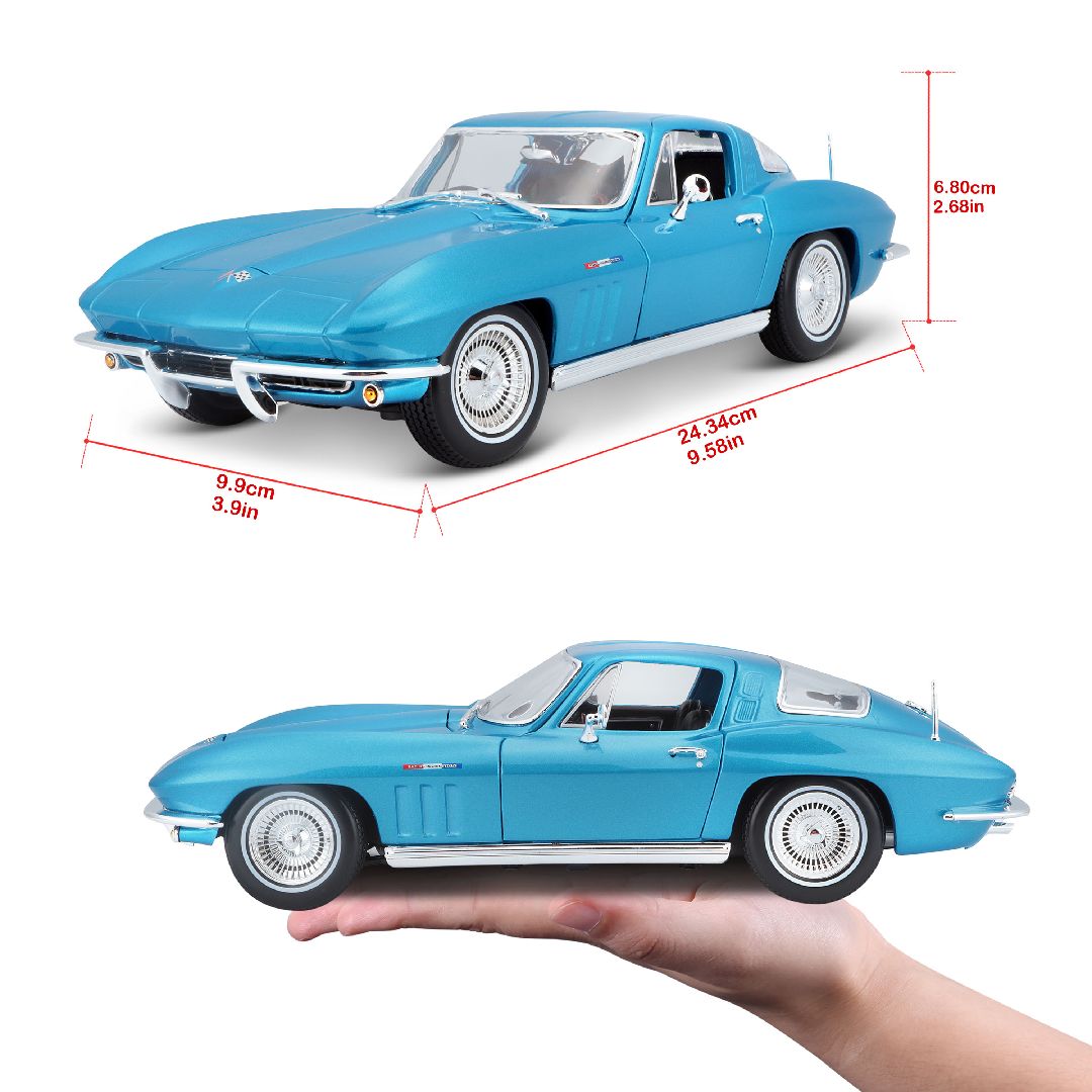 Maisto 1/18 SE 1965 Chevrolet Corvette (Metallic Light Blue)