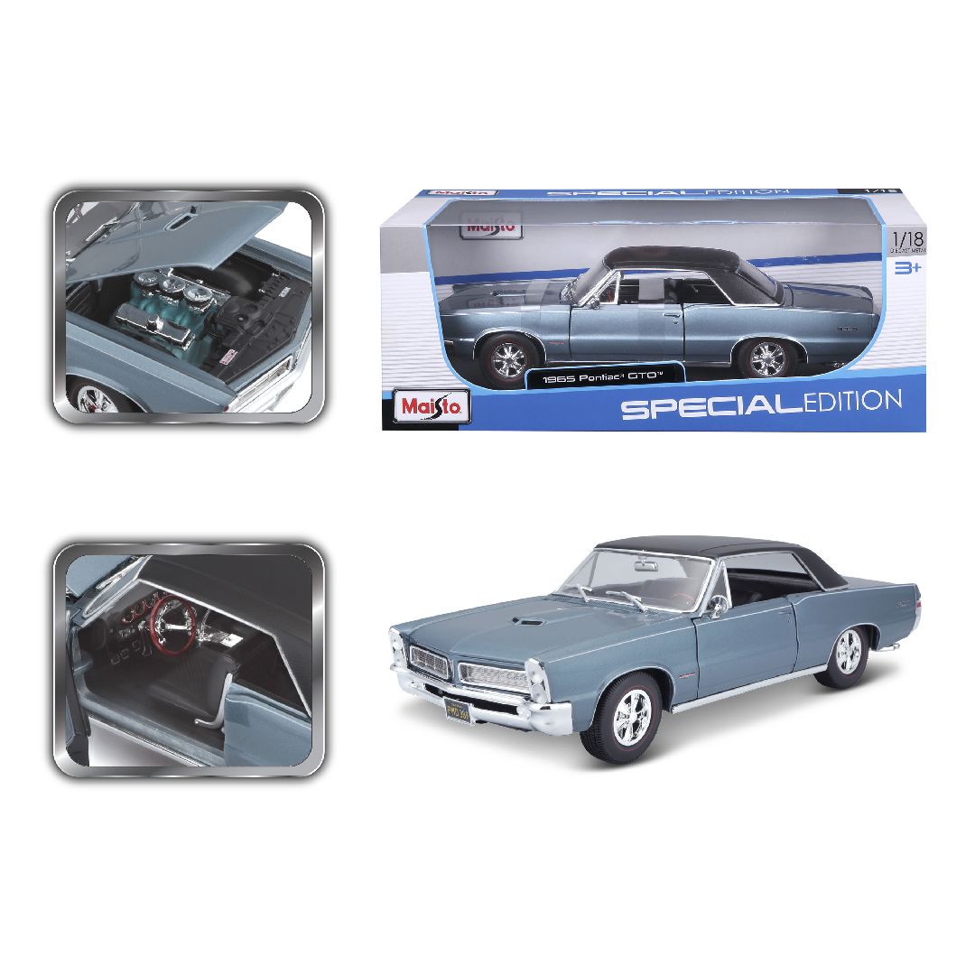 Maisto 1/18 SE 1965 Pontiac GTO (Hurst Edition) (Metallic Blue)