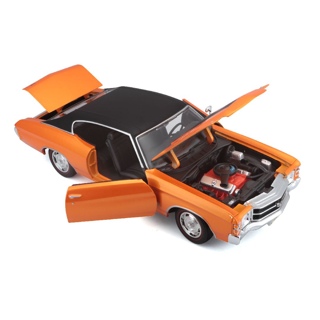 Maisto 1/18 SE 1971 Chevrolet Chevelle SS 454 Cpe (Orange)