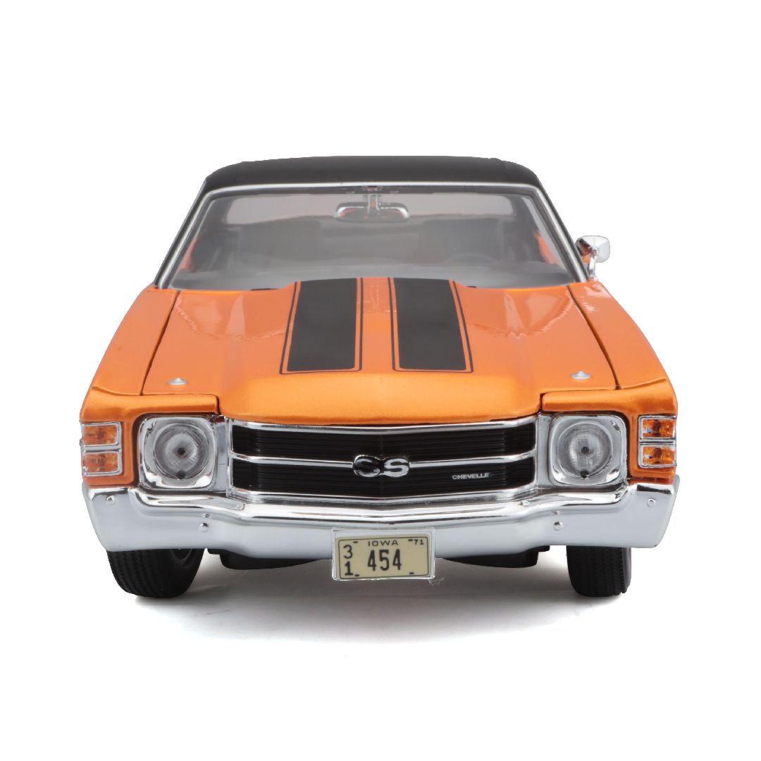 Maisto 1/18 SE 1971 Chevrolet Chevelle SS 454 Cpe (Orange)