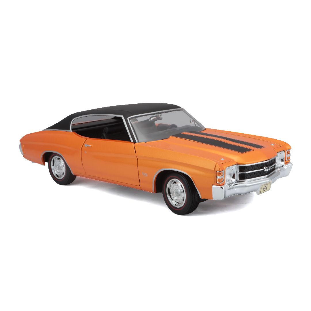 Maisto 1/18 SE 1971 Chevrolet Chevelle SS 454 Cpe (Orange)