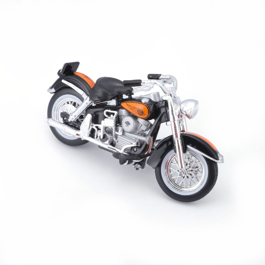 Maisto 1/24 H-D '58 FLH Duo Glide + '48 Ford F-1 (Black/Orange)