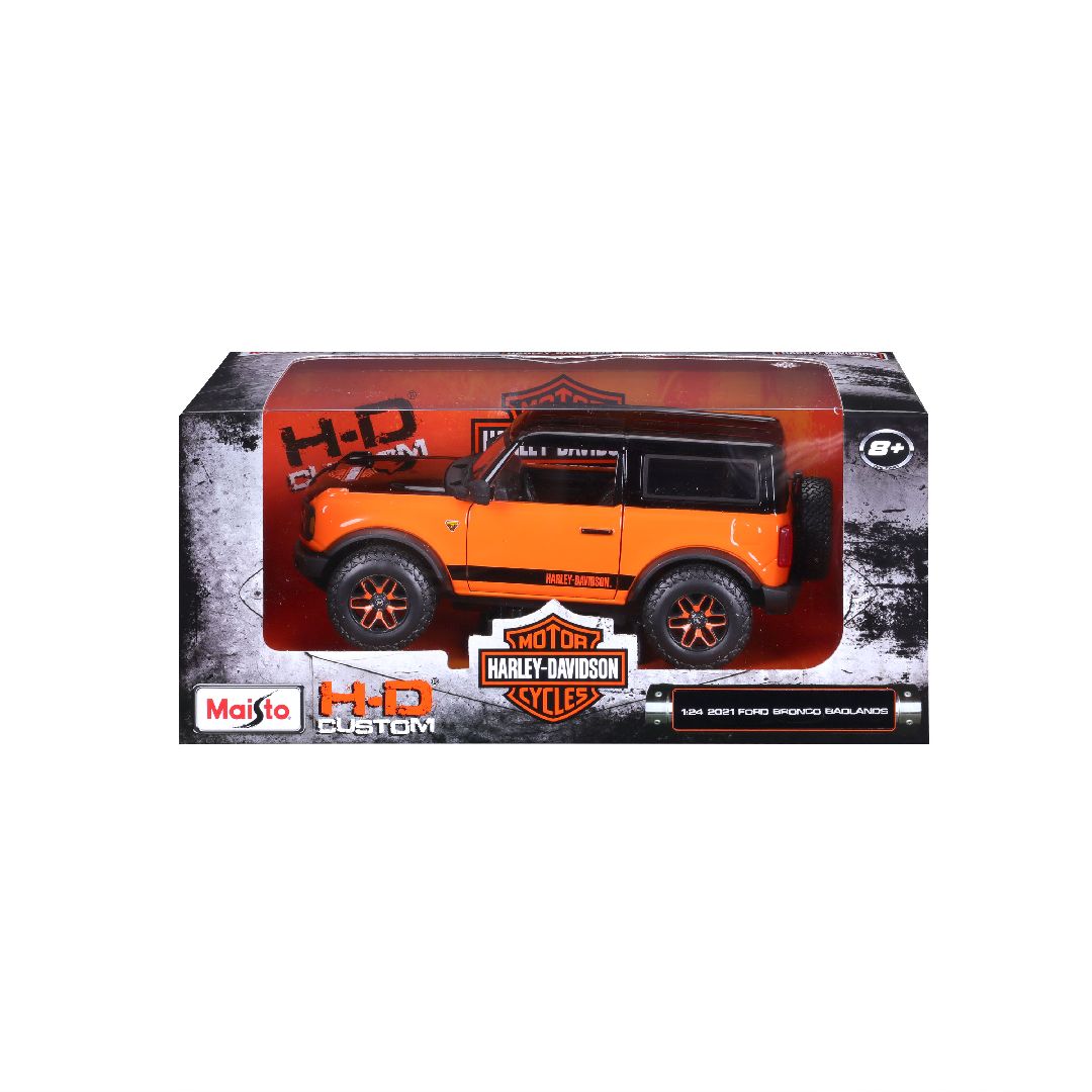 Maisto 1/24 H-D Custom 2021 Ford Bronco (Orange/Black)