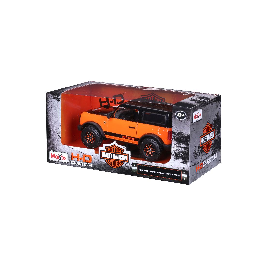 Maisto 1/24 H-D Custom 2021 Ford Bronco (Orange/Black)